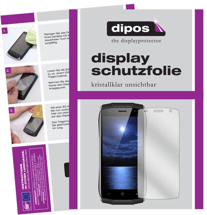 Klare Displayschutzfolie von dipos passend für Homtom Zoji Z6, präziser Zuschnitt und blasenfrei montiert
