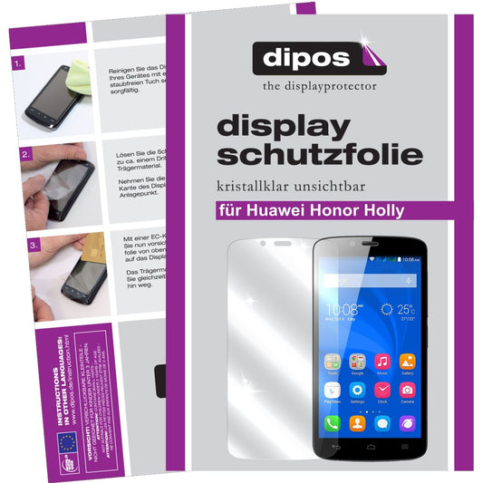Klare Displayschutzfolie von dipos passend für Honor Holly Huawei, präziser Zuschnitt und blasenfrei montiert