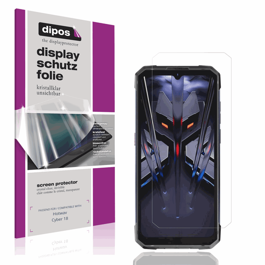 Klare Displayschutzfolie von dipos passend für Hotwav Cyber 18, präziser Zuschnitt und blasenfrei montiert