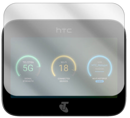 Klare Displayschutzfolie von dipos passend für HTC 5G Hub, präziser Zuschnitt und blasenfrei montiert