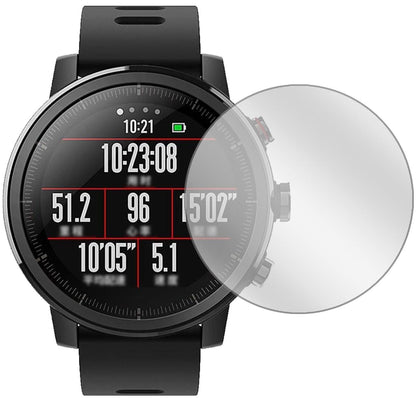 Klare Displayschutzfolie von dipos passend für Huami Amazfit Stratos, präziser Zuschnitt und blasenfrei montiert