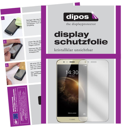 Klare Displayschutzfolie von dipos passend für Huawei GX8, präziser Zuschnitt und blasenfrei montiert