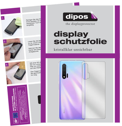 Klare Displayschutzfolie von dipos passend für Huawei nova 6 Rückseite, präziser Zuschnitt und blasenfrei montiert