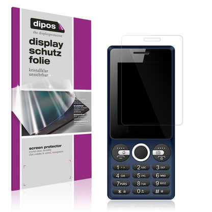 Klare Displayschutzfolie von dipos passend für I Kall K24 Pro, präziser Zuschnitt und blasenfrei montiert