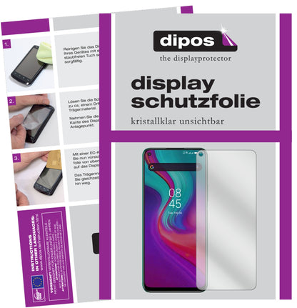 Klare Displayschutzfolie von dipos passend für Infinix Note 7, präziser Zuschnitt und blasenfrei montiert