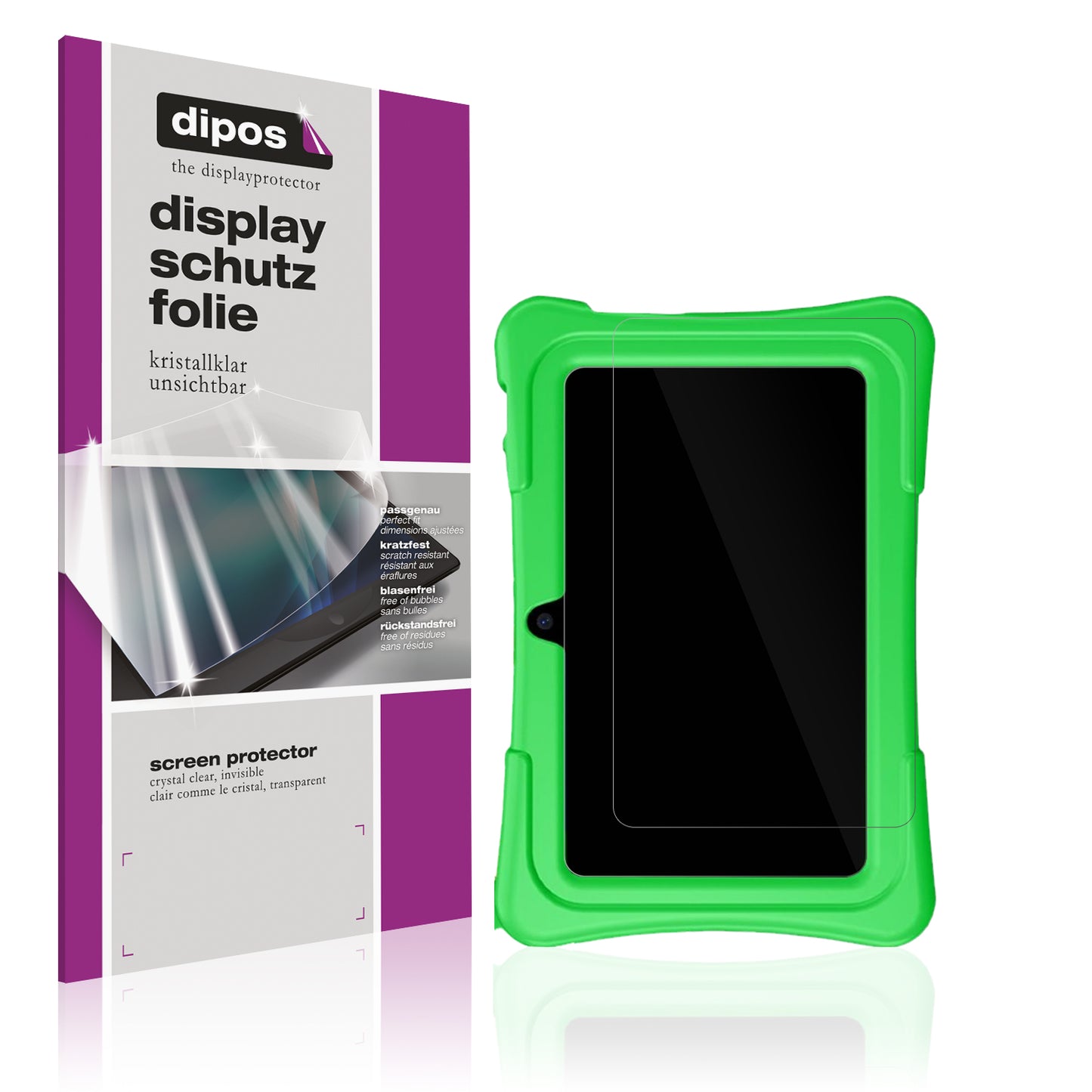 Klare Displayschutzfolie von dipos passend für Jikocxn 7 Zoll Tablet, präziser Zuschnitt und blasenfrei montiert
