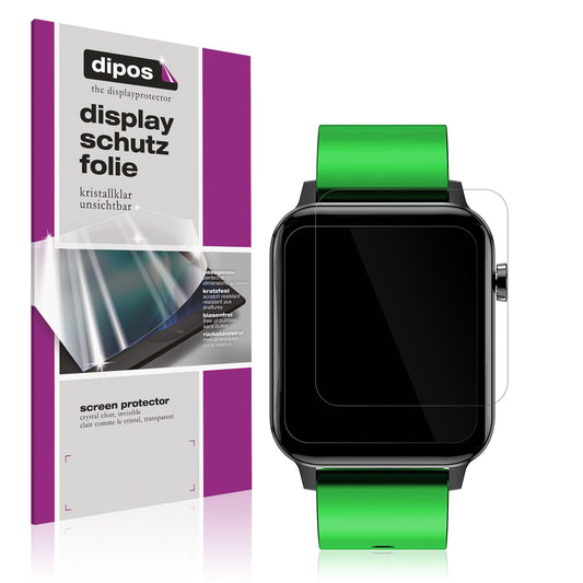 Klare Displayschutzfolie von dipos passend für Judneer 1,4 Zoll Smartwatch, präziser Zuschnitt und blasenfrei montiert