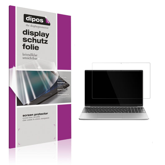 Klare Displayschutzfolie von dipos passend für Jumper S7HI12640 15.6 Zoll, präziser Zuschnitt und blasenfrei montiert