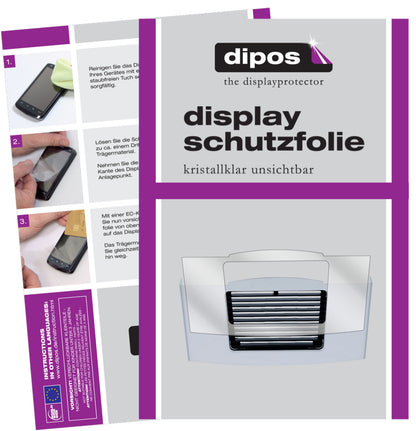 Klare Displayschutzfolie von dipos passend für Jura F Series F7 Tropfblech, präziser Zuschnitt und blasenfrei montiert