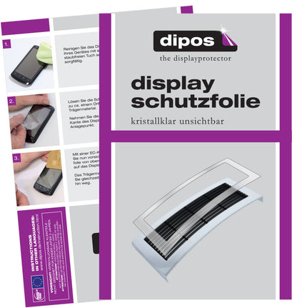 Klare Displayschutzfolie von dipos passend für Jura X8 Tropfblech, präziser Zuschnitt und blasenfrei montiert