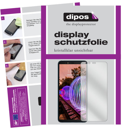 Klare Displayschutzfolie von dipos passend für JVC J20, präziser Zuschnitt und blasenfrei montiert