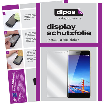 Klare Displayschutzfolie von dipos passend für K3 Note Lenovo, präziser Zuschnitt und blasenfrei montiert