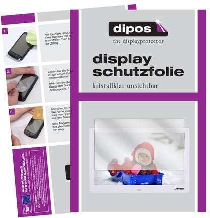 Klare Displayschutzfolie von dipos passend für Kenuo 15.4 Zoll, präziser Zuschnitt und blasenfrei montiert