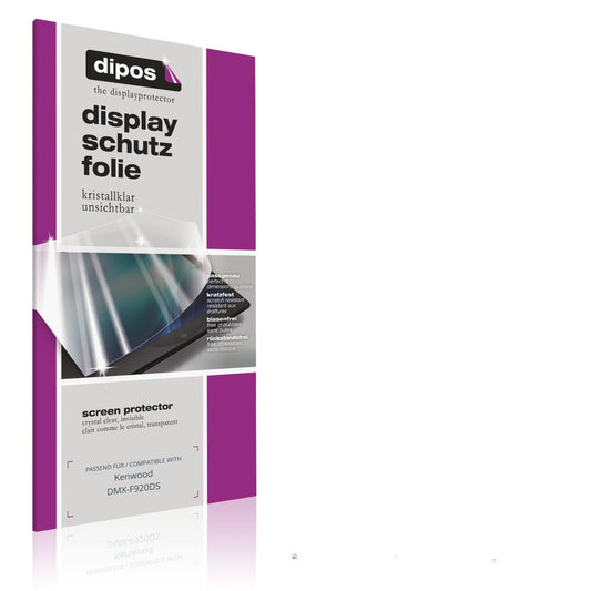 Klare Displayschutzfolie von dipos passend für Kenwood DMX-F920DS, präziser Zuschnitt und blasenfrei montiert
