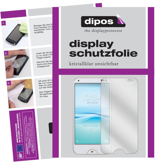 Klare Displayschutzfolie von dipos passend für Kyocera Rafre, präziser Zuschnitt und blasenfrei montiert
