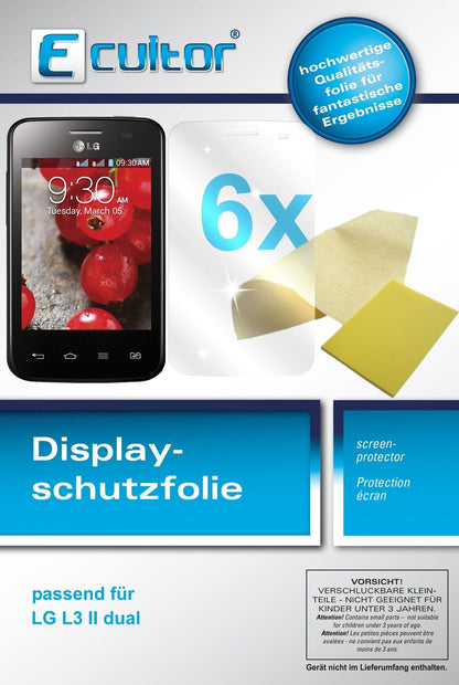 Klare Displayschutzfolie von dipos passend für L3 2 Dual LG, präziser Zuschnitt und blasenfrei montiert