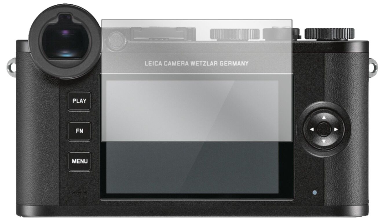Klare Displayschutzfolie von dipos passend für Leica CL, präziser Zuschnitt und blasenfrei montiert