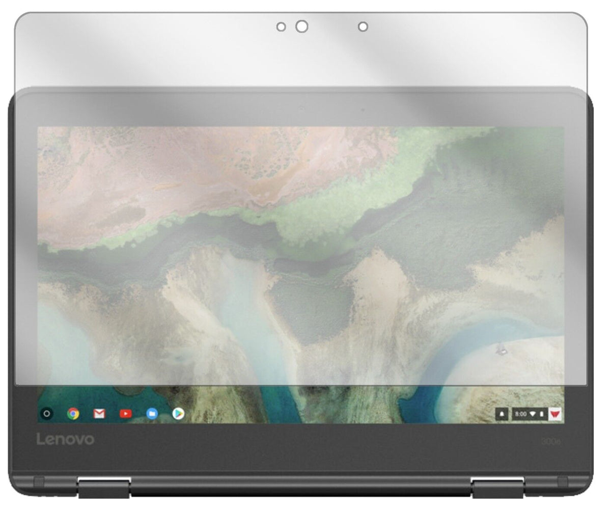 Klare Displayschutzfolie von dipos passend für Lenovo 300e Chromebook, präziser Zuschnitt und blasenfrei montiert