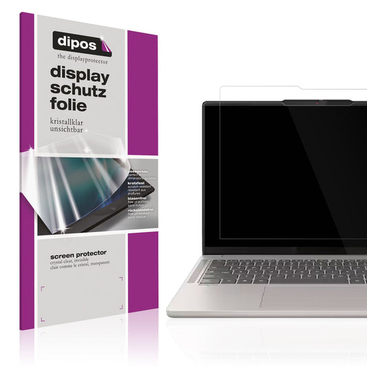 Klare Displayschutzfolie von dipos passend für Lenovo Chromebook Plus Gen 10 14 Zoll, präziser Zuschnitt und blasenfrei montiert