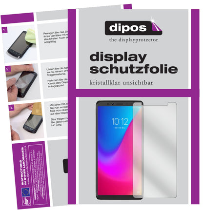 Klare Displayschutzfolie von dipos passend für Lenovo K5 Pro, präziser Zuschnitt und blasenfrei montiert