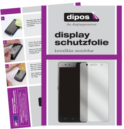 Klare Displayschutzfolie von dipos passend für Lenovo K8 Plus, präziser Zuschnitt und blasenfrei montiert