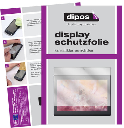 Klare Displayschutzfolie von dipos passend für Lenovo Miix 320 10 Zoll, präziser Zuschnitt und blasenfrei montiert