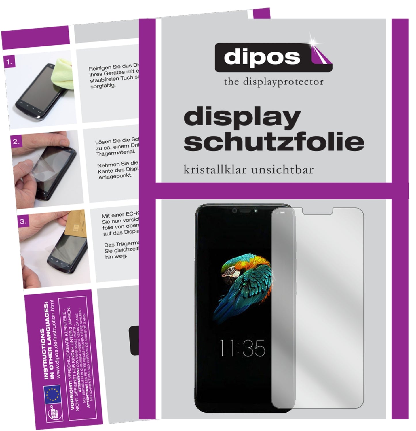 Klare Displayschutzfolie von dipos passend für Lenovo S5 Pro GT, präziser Zuschnitt und blasenfrei montiert