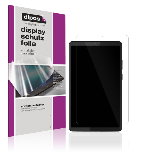 Klare Displayschutzfolie von dipos passend für Lenovo Tab One 8.7 Zoll, präziser Zuschnitt und blasenfrei montiert
