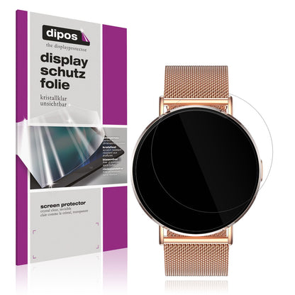 Klare Displayschutzfolie von dipos passend für Levowatch Eve 1.3 Zoll, präziser Zuschnitt und blasenfrei montiert