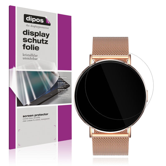 Klare Displayschutzfolie von dipos passend für Levowatch Eve 1.3 Zoll, präziser Zuschnitt und blasenfrei montiert