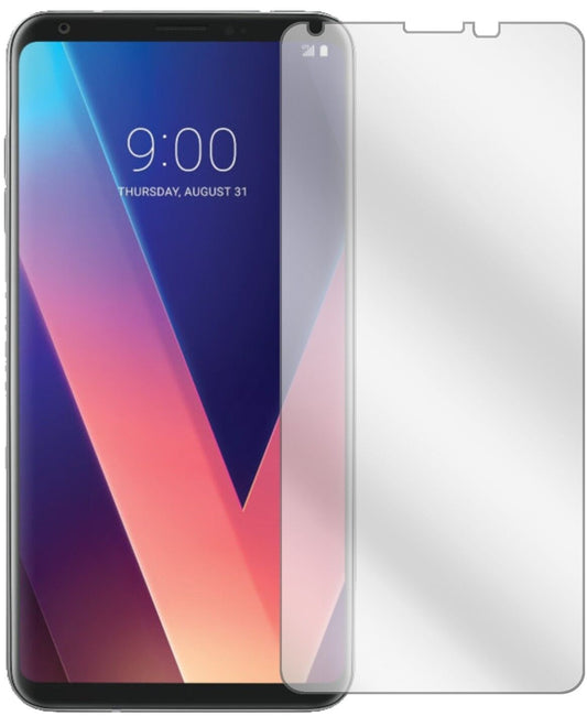 Klare Displayschutzfolie von dipos passend für LG V30 Plus, präziser Zuschnitt und blasenfrei montiert