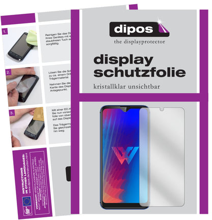 Klare Displayschutzfolie von dipos passend für LG W30 Pro, präziser Zuschnitt und blasenfrei montiert