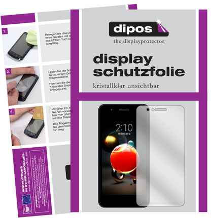 Klare Displayschutzfolie von dipos passend für LG X2 2018, präziser Zuschnitt und blasenfrei montiert