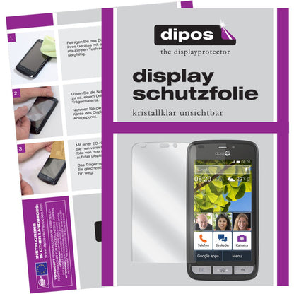 Klare Displayschutzfolie von dipos passend für Liberto 820 Mini Doro, präziser Zuschnitt und blasenfrei montiert