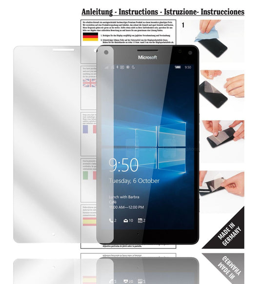 Klare Displayschutzfolie von dipos passend für Lumia 950XL Microsoft, präziser Zuschnitt und blasenfrei montiert
