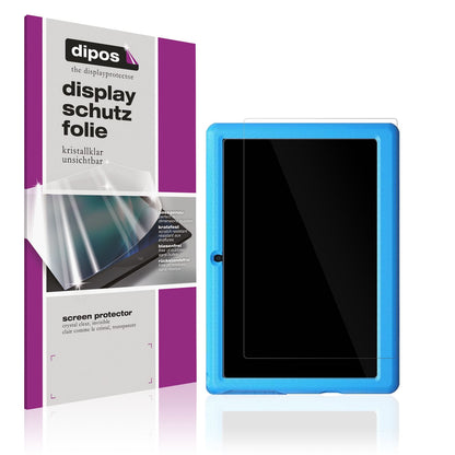 Klare Displayschutzfolie von dipos passend für Lville Kinder Tablet, präziser Zuschnitt und blasenfrei montiert