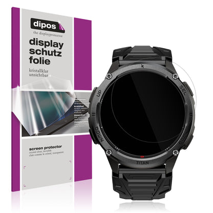 Klare Displayschutzfolie von dipos passend für MaxCom Titan Chronos GPS, präziser Zuschnitt und blasenfrei montiert