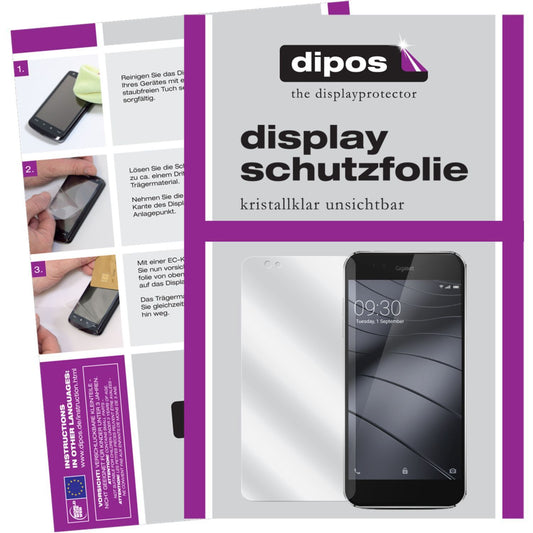 Klare Displayschutzfolie von dipos passend für ME Pure Gigaset, präziser Zuschnitt und blasenfrei montiert