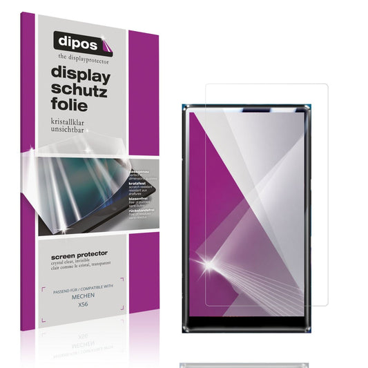 Klare Displayschutzfolie von dipos passend für MECHEN X56, präziser Zuschnitt und blasenfrei montiert
