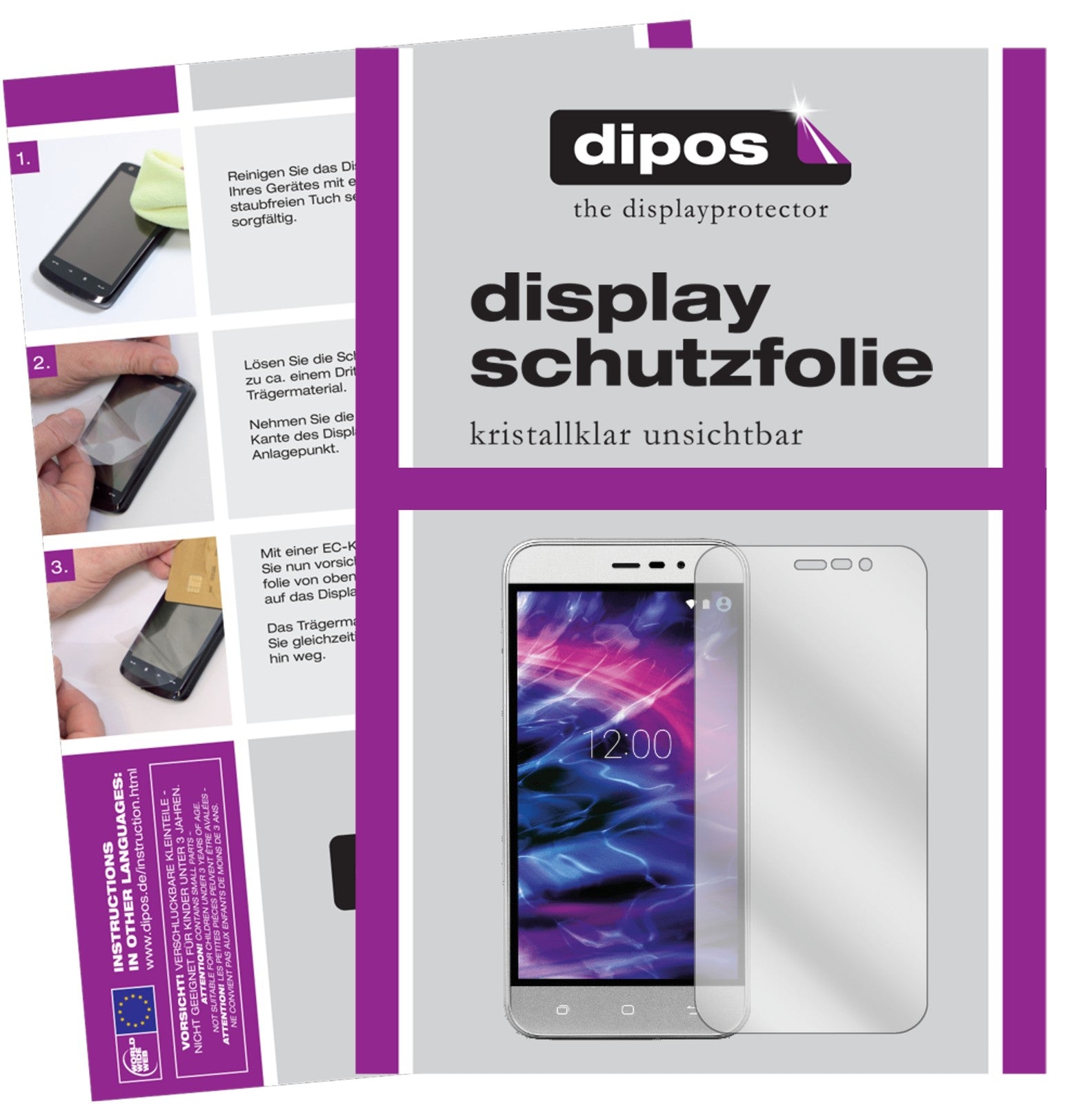 Klare Displayschutzfolie von dipos passend für Medion Life P5006, präziser Zuschnitt und blasenfrei montiert