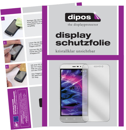Klare Displayschutzfolie von dipos passend für Medion Life P5006, präziser Zuschnitt und blasenfrei montiert