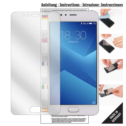 Klare Displayschutzfolie von dipos passend für Meizu M5s, präziser Zuschnitt und blasenfrei montiert