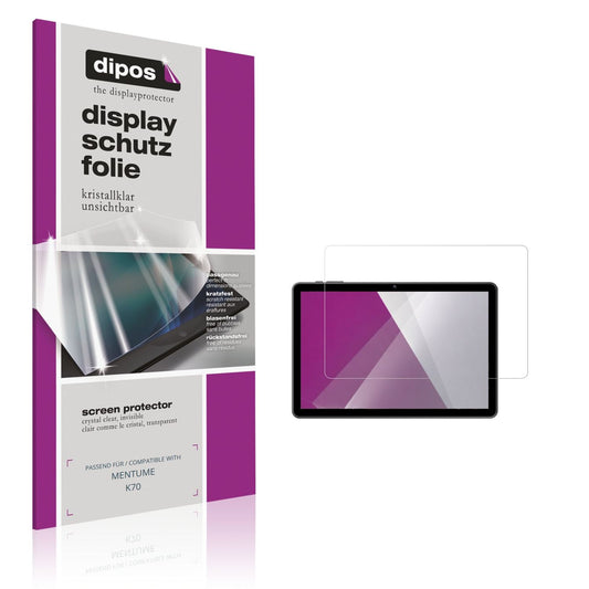 Klare Displayschutzfolie von dipos passend für MENTUME K70, präziser Zuschnitt und blasenfrei montiert