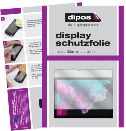 Klare Displayschutzfolie von dipos passend für Microsoft Surface Pro 6, präziser Zuschnitt und blasenfrei montiert
