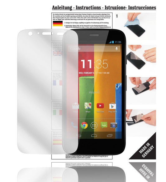 Klare Displayschutzfolie von dipos passend für Moto G Motorola, präziser Zuschnitt und blasenfrei montiert