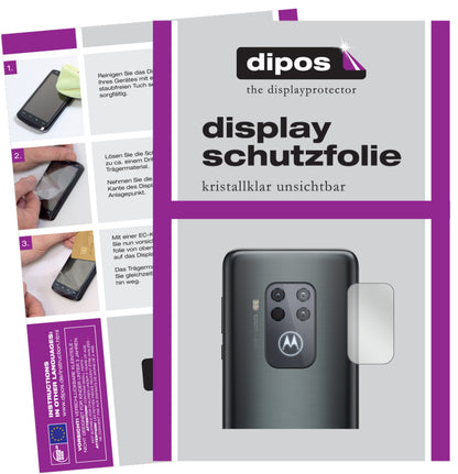 Klare Displayschutzfolie von dipos passend für Motorola One Zoom Kameralinse, präziser Zuschnitt und blasenfrei montiert