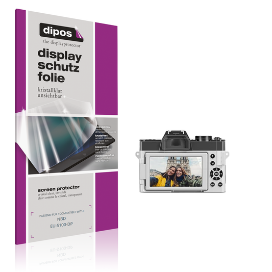 Klare Displayschutzfolie von dipos passend für NBD EU-S100-DP, präziser Zuschnitt und blasenfrei montiert