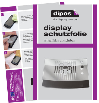 Klare Displayschutzfolie von dipos passend für NIVONA NICR 778 Tropfblech, präziser Zuschnitt und blasenfrei montiert