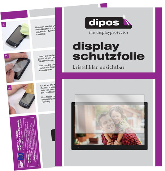 Klare Displayschutzfolie von dipos passend für NIX Advance 17.3 Zoll Widescreen, präziser Zuschnitt und blasenfrei montiert