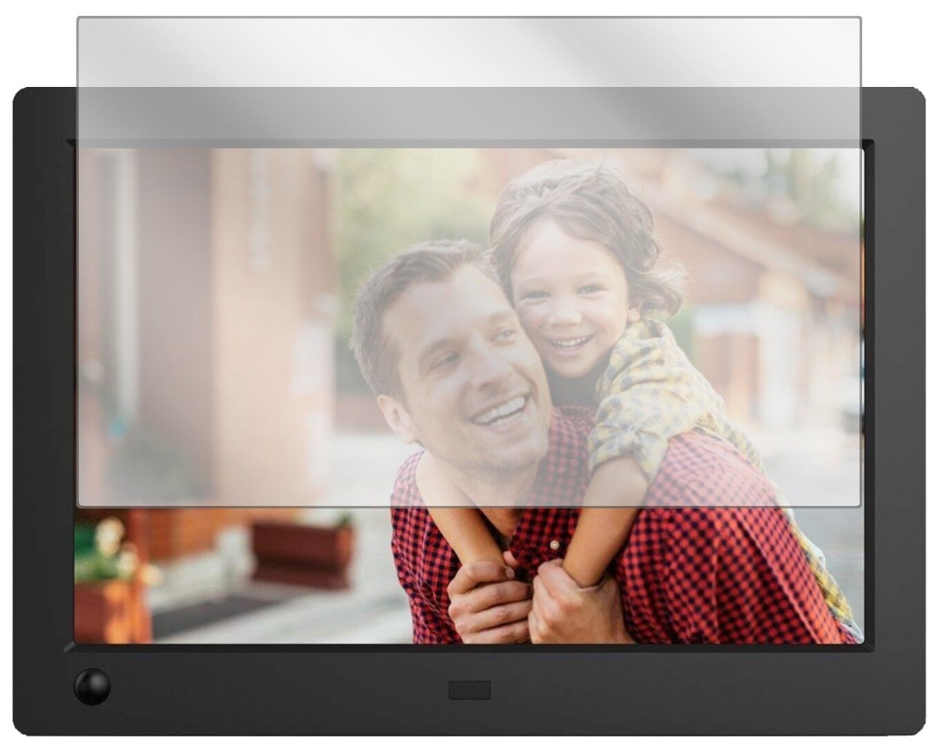 Klare Displayschutzfolie von dipos passend für NIX Advance 8 Zoll Widescreen Digitaler Bilderrahmen, präziser Zuschnitt und blasenfrei montiert